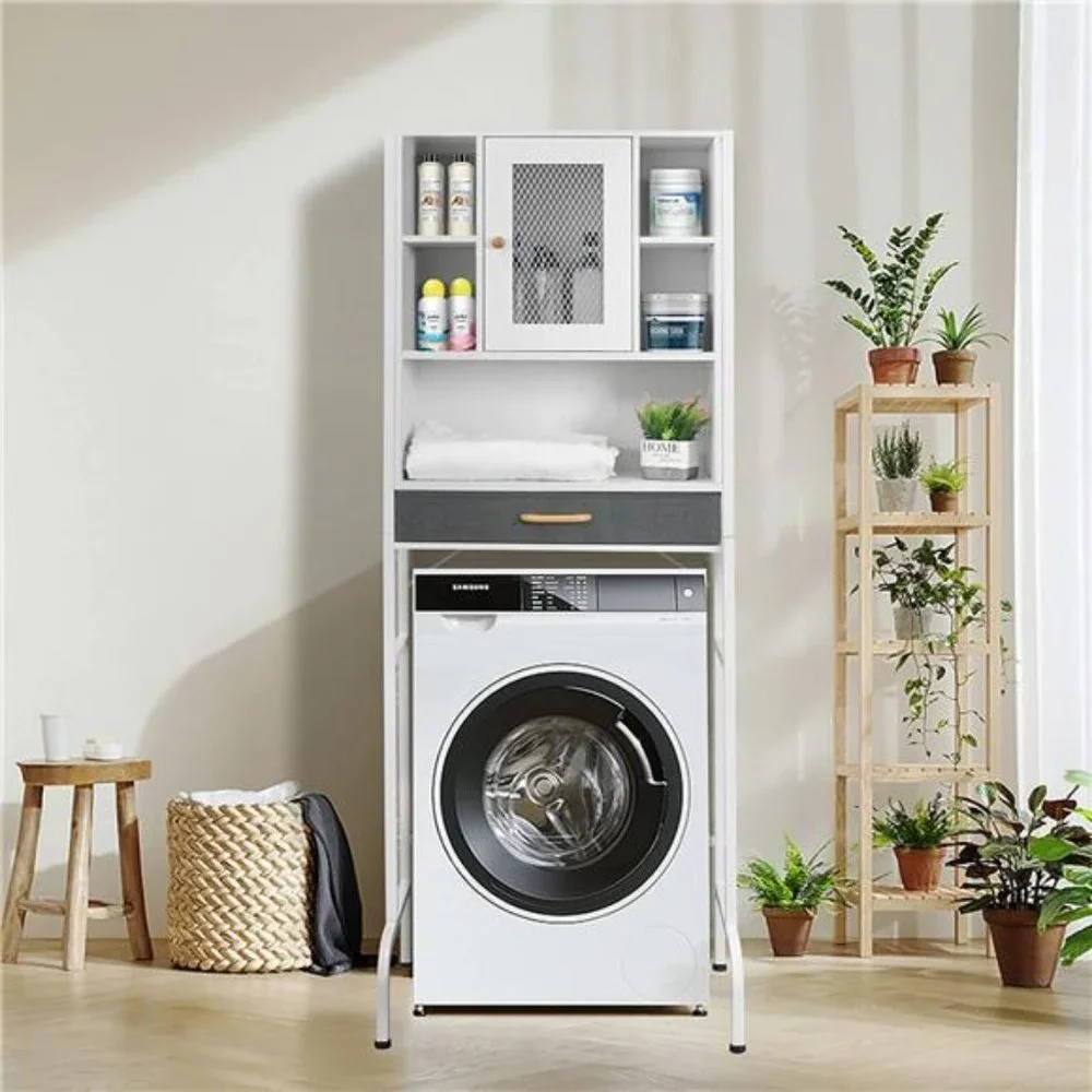 Over The Toilet Storage Cabinet with Drawer, White